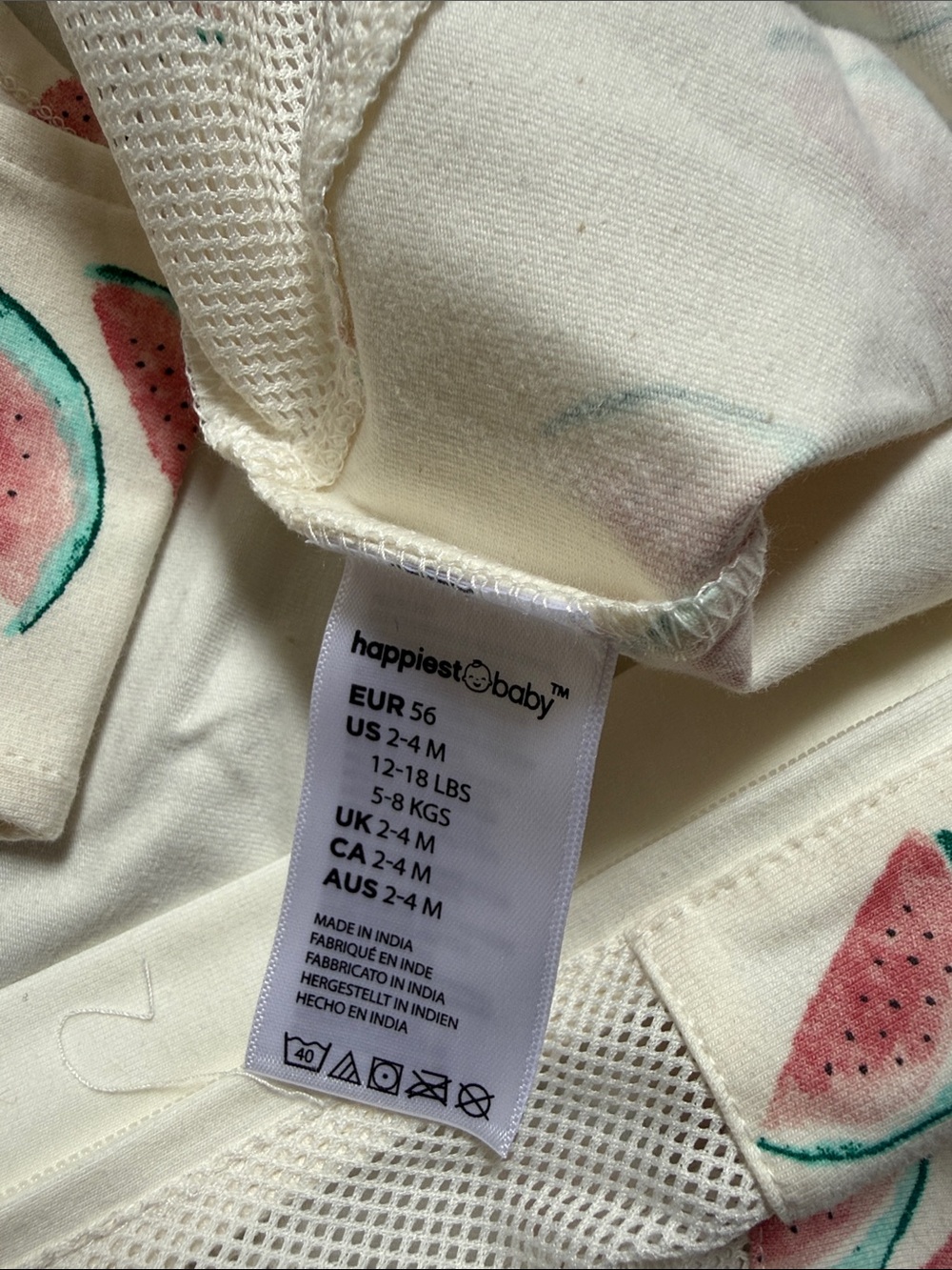 Happiest Baby SNOO Swaddle Sack Watermelon Print ๐ Summer Organic Cotton 2-4 M - Picture 5 of 6